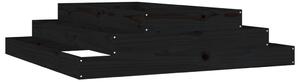 VidaXL fekete tömör fenyőfa növénytartó 110x110x27 cm
