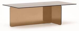 Barna üveg dohányzóasztal 60x120 cm Zaren – Kave Home