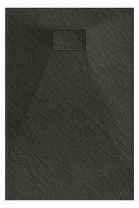Mexen Hugo kőhatású zuhanytálca 70 x 100 cm + szifon - fekete (42707010)