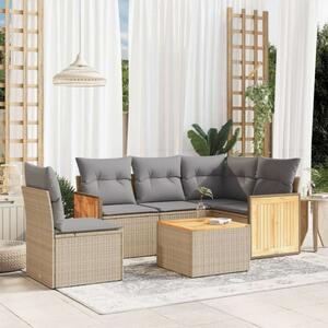 VidaXL Polyrattan Kerti Ülőgarnitúra - 6 részes - Bézs