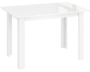 HOMCOM Kihúzható asztal 4-6 fő részére összecsukható panelekkel, 120-160x80x78 cm, fényes fehér