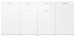 VidaXL magasfényű fehér forgácslap tálalószekrény 160 x 36 x 75 cm