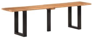 Tömör akácfa és acél pad 160 cm