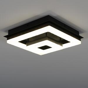 Eglo Fradelo 1 mennyezeti LED lámpa, 26x26 cm, fekete-áttetsző