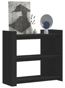 Fekete szerelt fa tálalóasztal 100x35x90 cm