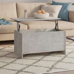 Betonszürke szerelt fa dohányzóasztal 102 x 55,5 x 52,5 cm