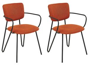 Étkező szék 2 részes készlet Anyag Narancssárga ELKO
