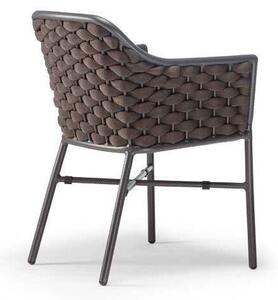 Panama rakásolható kerti szék fekete-barna