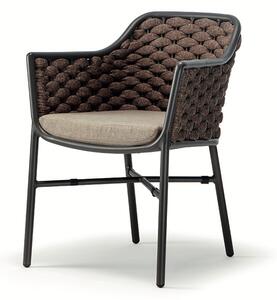Panama rakásolható kerti szék fekete-barna