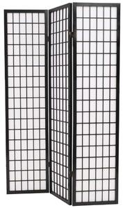 VidaXL 3-paneles fekete japán stílusú paraván 120 x 170 cm