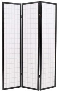 VidaXL 3-paneles fekete japán stílusú paraván 120 x 170 cm