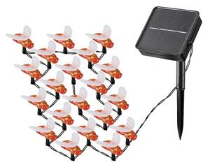 Led fényfüzér , kültéri , napelemes , méhecske , 20 db , 2 m , meleg fehér , IP44 , Rábalux , BOBUS
