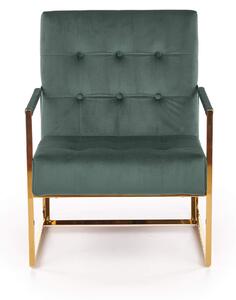 PRIUS fotel - sötétzöld / arany