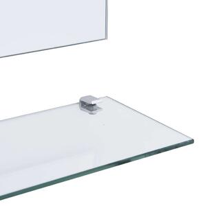 VidaXL edzett üveg falitükör polccal 100 x 60 cm
