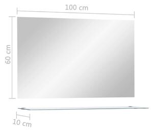 VidaXL edzett üveg falitükör polccal 100 x 60 cm