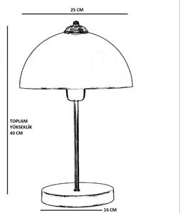 Lungo 8754-1 Enteriőr dizájn Asztali lámpa Arany 25x25x40 cm