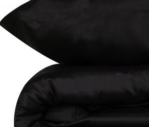 Elegant Prémium szatén dupla paplanhuzat készlet Fekete