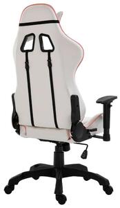 VidaXL műbőr Gamer szék #fehér-rózsaszín