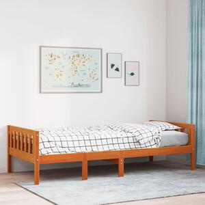 Viaszbarna tömör fenyőfa gyerekágy matrac nélkül 75 x 190 cm