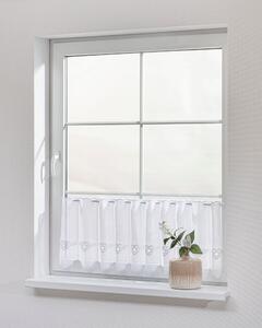 Jacquard szív mintás vitrázsfüggöny 40 cm magas méteráru