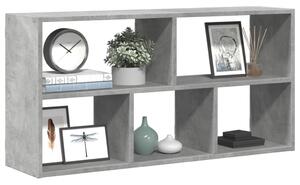 Betonszürke szerelt fa fali polc 100 x 25 x 50 cm