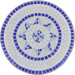 VidaXL kék és fehér mozaik bisztró asztal 60 cm
