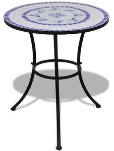 VidaXL kék és fehér mozaik bisztró asztal 60 cm