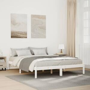 Fehér tömör fenyő extra hosszú ágykeret matrac nélkül 140x210cm