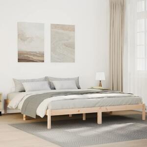 Tömör fenyőfa extra hosszú ágykeret matrac nélkül 200 x 220 cm