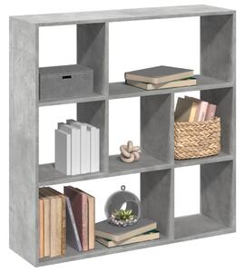Betonszürke szerelt fa elválasztó könyvespolc 102x29x103,5 cm