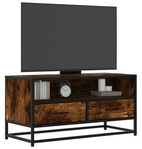 Füstös tölgy színű szerelt fa és fém TV-szekrény 80x34,5x40 cm