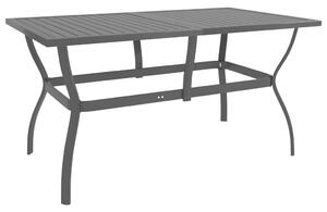 VidaXL antracitszürke acél kerti asztal 140 x 80 x 72 cm