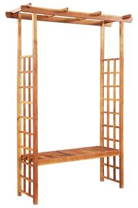 VidaXL tömör akácfa kerti lugas paddal 143 x 50 x 198 cm
