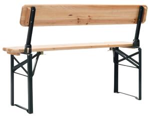 VidaXL összecsukható fenyőfa sörözőasztal 2 paddal 118 cm