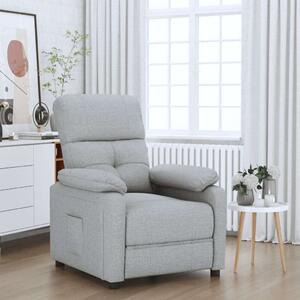 VidaXL világosszürke szövet dönthető fotel