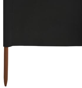VidaXL fekete 5 paneles szövet szélfogó 600 x 160 cm