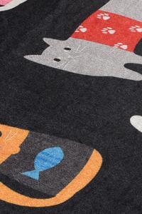 Black Cats Fürdőszoba szőnyeg szett (2 darab) Multicolor