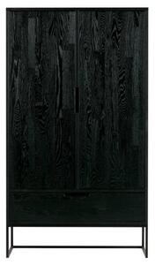 WOOOD - Silas 2 ajtós szekrény, fekete