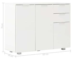 VidaXL magasfényű fehér tálalószekrény 107x35x80,5 cm