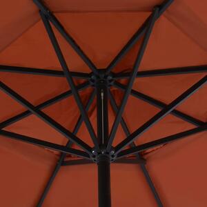 VidaXL terrakotta színű kültéri napernyő hordozható talppal