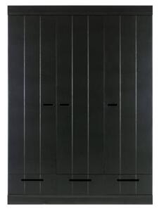 WOOOD - Connect, 3 ajtós szekrény, fekete