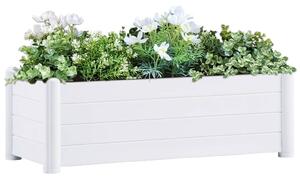Fehér kerti PP magaságyás 100 x 43 x 35 cm