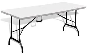 VidaXL fehér HDPE összecsukható kerti asztal 180 x 75 x 74 cm