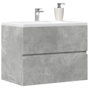 Betonszürke szerelt fa fürdőszobaszekrény 60 x 38,5 x 45 cm