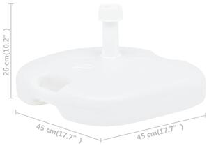 VidaXL homokkal vagy vízzel tölthető fehér műanyag napernyőtalp 16 L