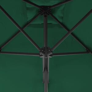 VidaXL zöld kültéri napernyő acélrúddal 300 cm