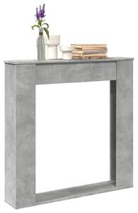 Betonszürke szerelt fa kandallóburkolat 100 x 20 x 100 cm