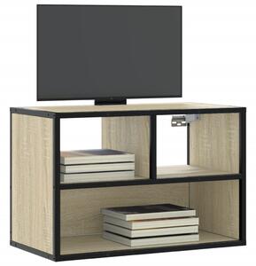 Sonoma tölgy színű szerelt fa és fém TV-szekrény 60x31x39,5 cm
