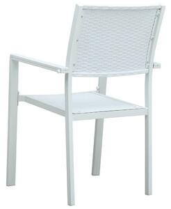 VidaXL 2 db fehér rattan hatású műanyag kerti szék