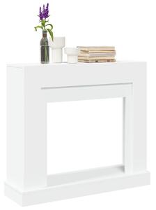 Fehér szerelt fa kandallóburkolat 100 x 30 x 87,5 cm